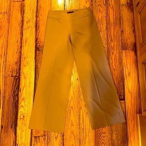 DONNA KARAN WOMENS WOOL CARAMEL COLORED PANTS WITH SIDE ZIPPER SIZE 6